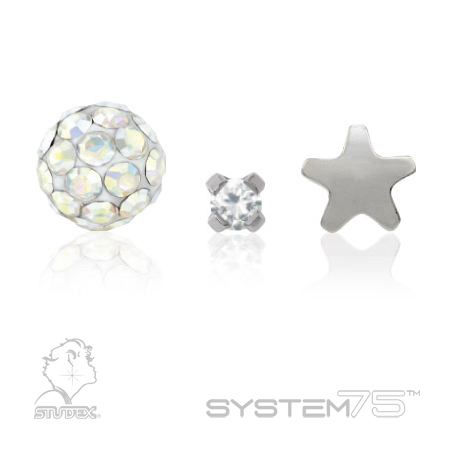Constellation Piercings: Studex System 75 surgical stainless steel piercing studs