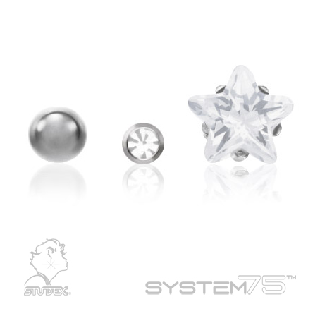 Constellation Piercings: Studex System 75 surgical stainless steel piercing studs