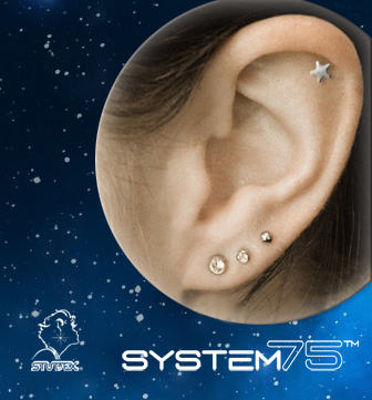 Constellation Piercings: Studex System 75 piercing jewelry